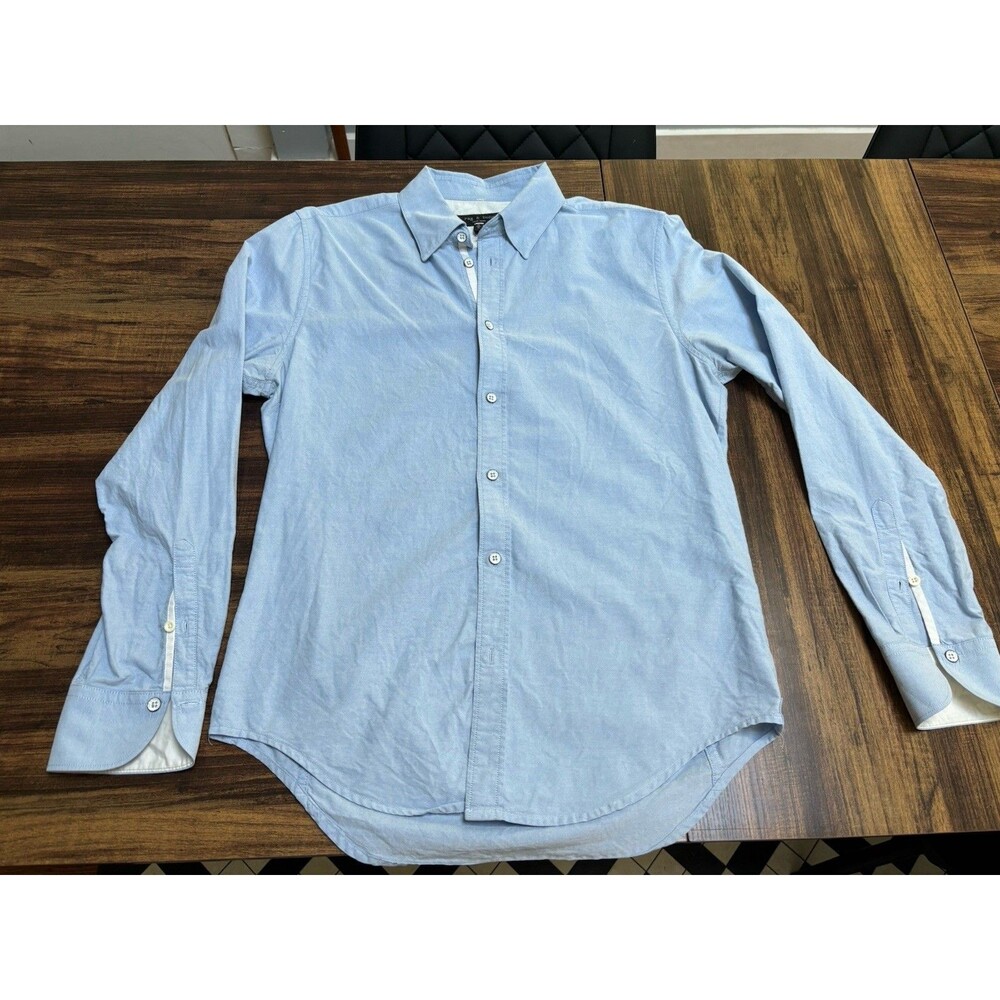 Rag & Bone Mens Light Blue Button Down Oxford Shirt Size Medium EUC